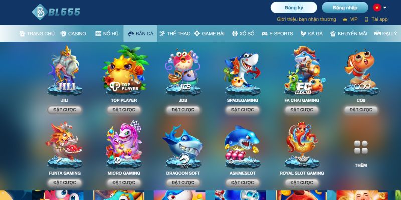 Cung cấp nhiều sảnh game chất lượng